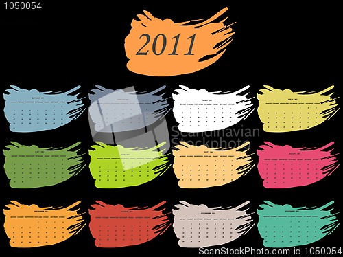 Image of color spot calendar for 2011