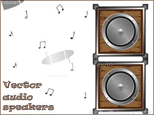 Image of vector audio speakers