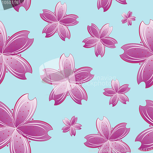 Image of flowers seamless pattern