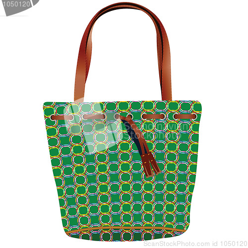 Image of retro hand bag against white