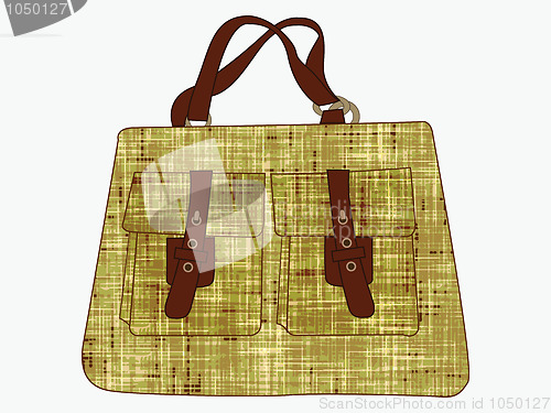 Image of textured hand bag against white