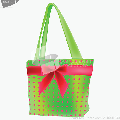 Image of green retro hand bag