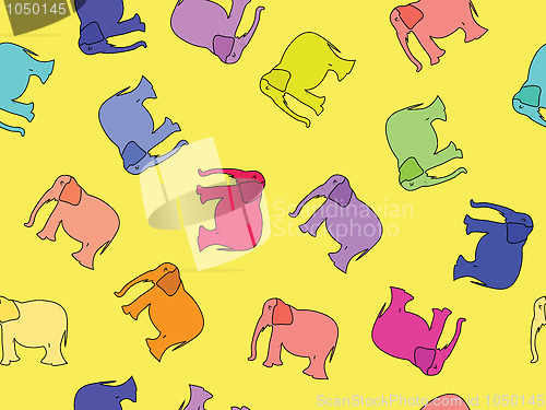 Image of elephants seamless pattern