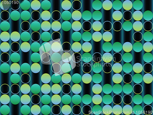 Image of bubbles green background