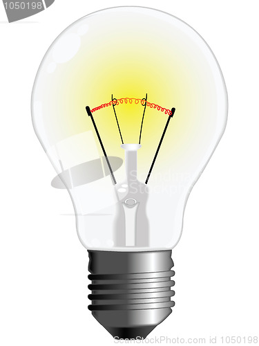 Image of light bulb against white