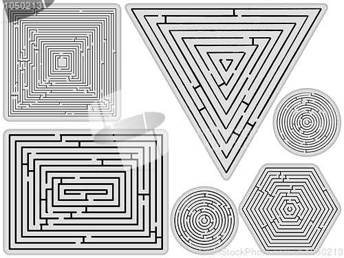 Image of mazes collection against white