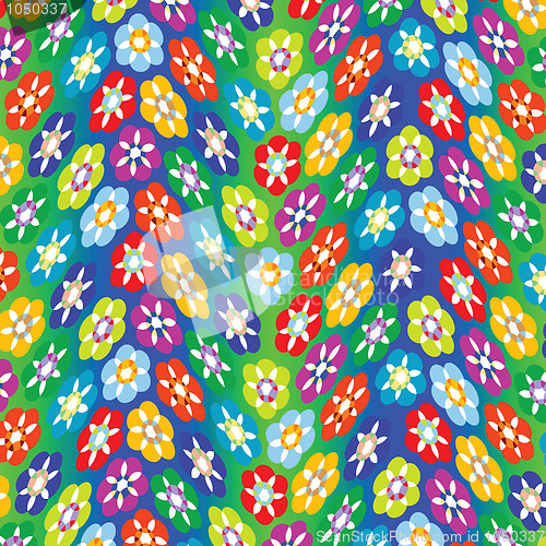 Image of flowers abstract pattern