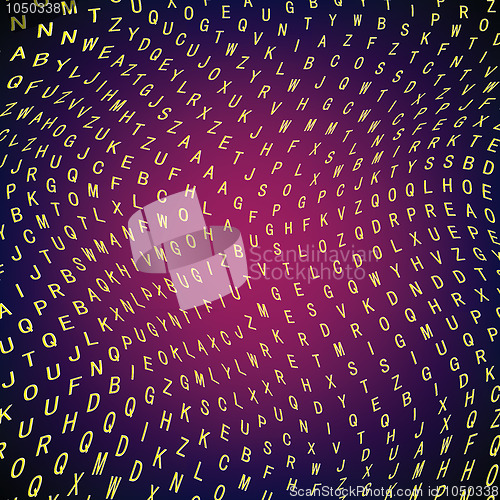 Image of letters wavy background