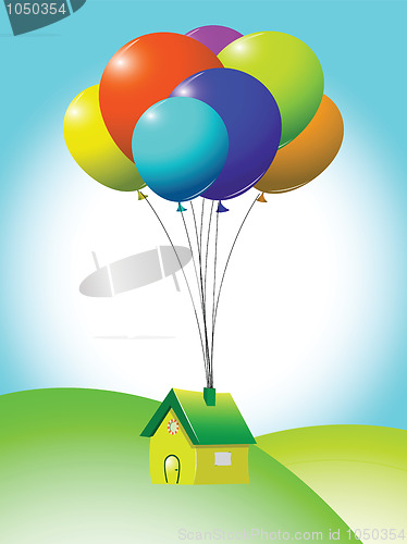 Image of flying house