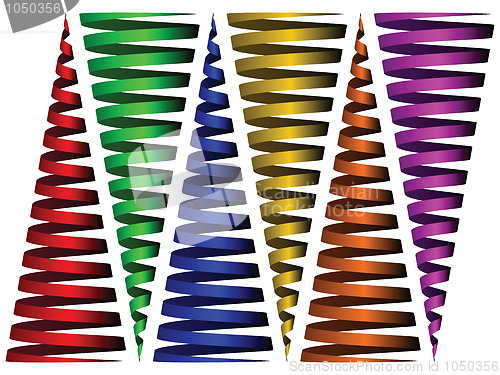 Image of cone ribbons against white