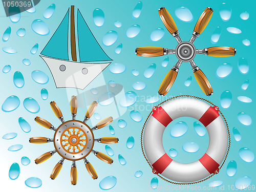 Image of nautical icons collection