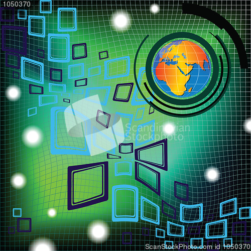 Image of abstract hi tech composition