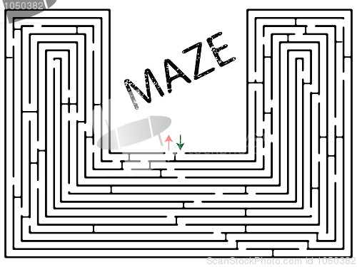 Image of maze against white