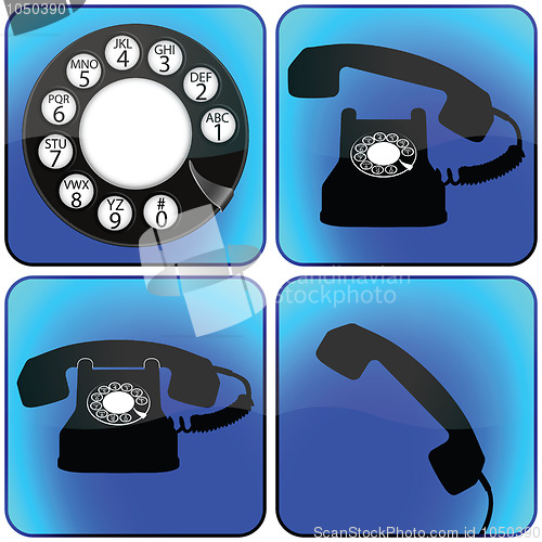 Image of telephone icons collection