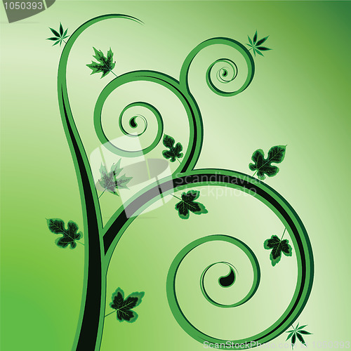 Image of green plant design