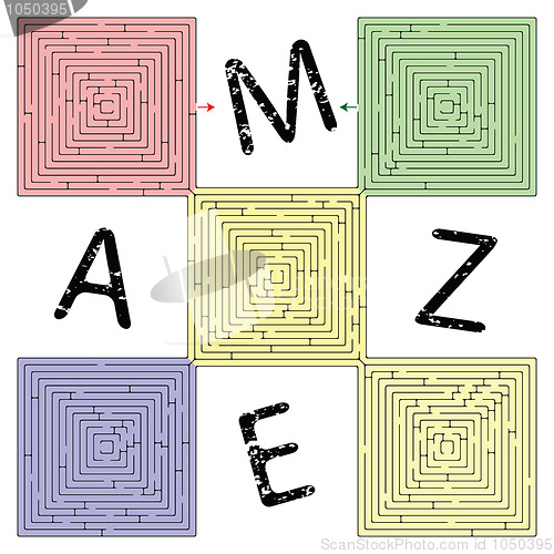 Image of abstract square maze