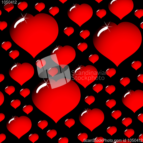 Image of abstract elegance black background with hearts