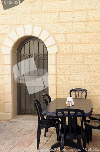Image of Empty Street Cafe in Jerusalem