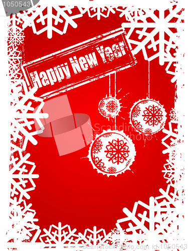 Image of Happy New Year red background 