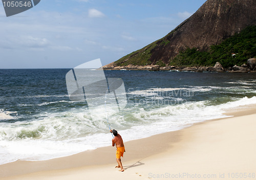 Image of Fishing on the beach