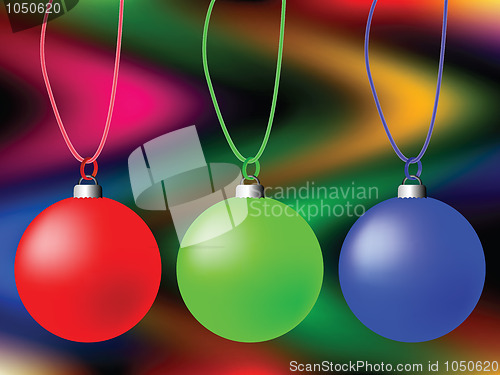 Image of cristmas globes composition