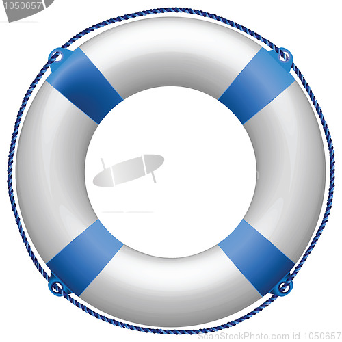 Image of life buoy blue