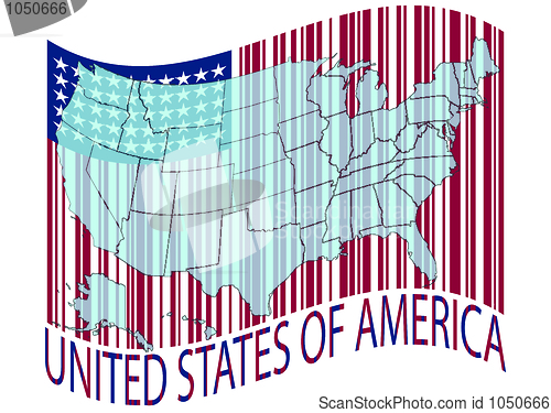 Image of united states wavy flag