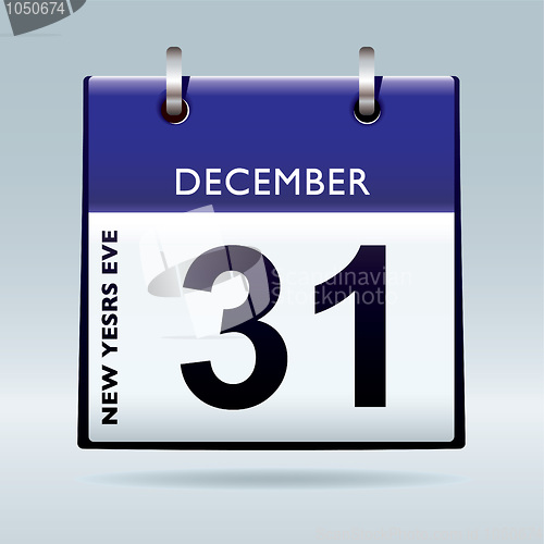 Image of New years eve calendar blue