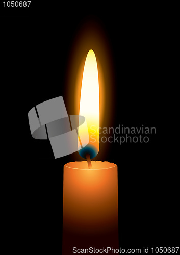 Image of Bright candle flame