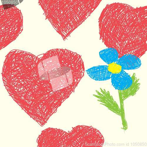 Image of Background with hearts as picture of baby