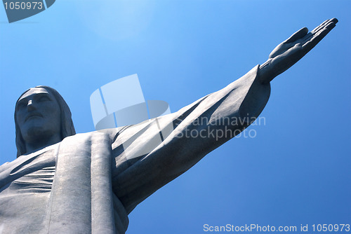 Image of Christ statue in Corcovado in Rio de Janeiro