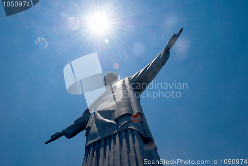 Image of Christ statue in Corcovado in Rio de Janeiro