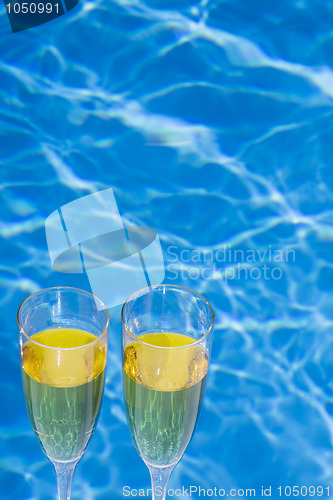 Image of Poolside Champagne