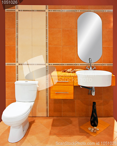 Image of Orange bathroom 