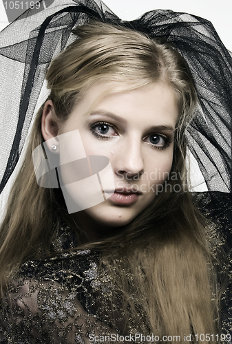 Image of Black bride portrait  