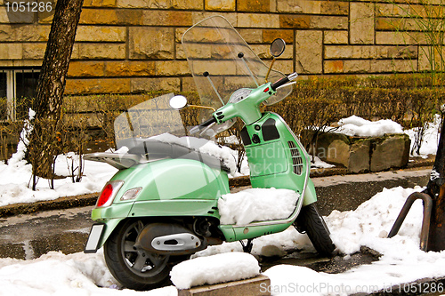 Image of Motorbike under snow