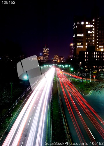 Image of Night on highway. Boston