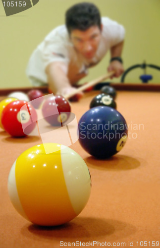 Image of Man Playing Pool