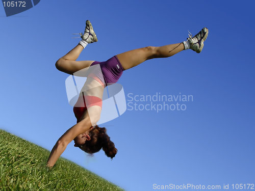 Image of Girl exercising outdoors