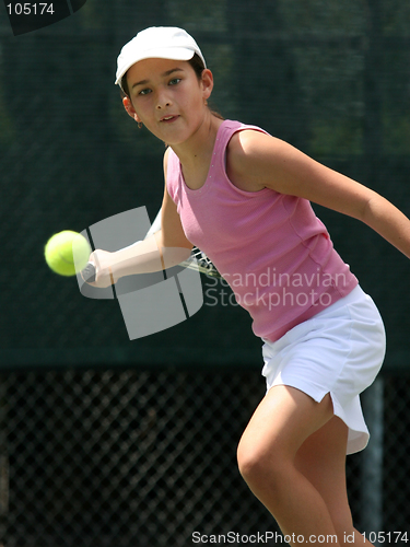 Image of Girl playing tennis