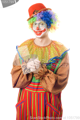 Image of Portrait of a smirking clown