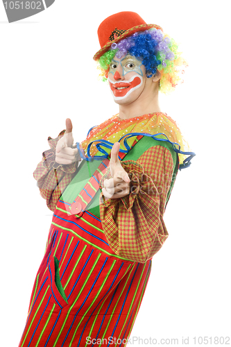 Image of Portrait of a cheerful clown