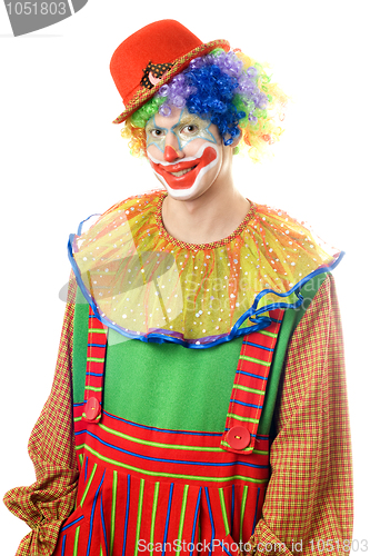 Image of Portrait of a smiling clown