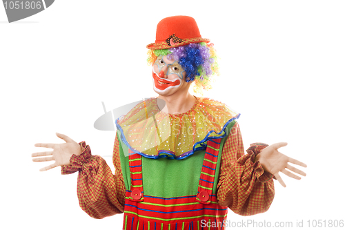 Image of Portrait of a clown. Isolated