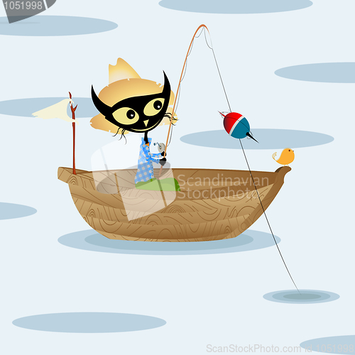 Image of Cat fishing
