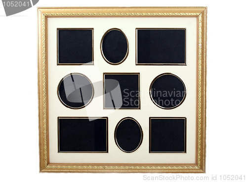 Image of picture frame for collection of 9 small pictures
