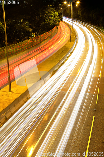 Image of highway at night