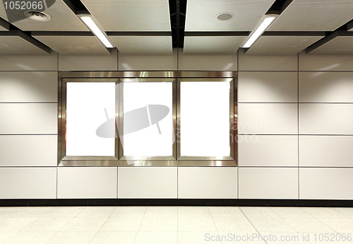 Image of Blank billboard in metro station