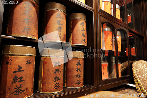 Image of retro chinese tea shop