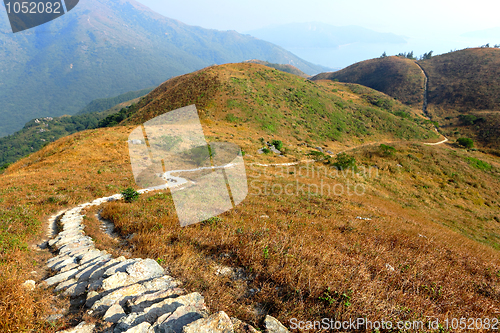 Image of twisting mountain path